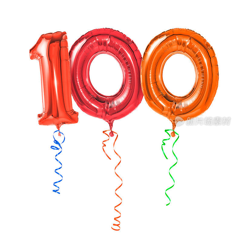 带丝带的红气球- 100号